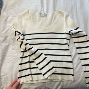 black and white sweater